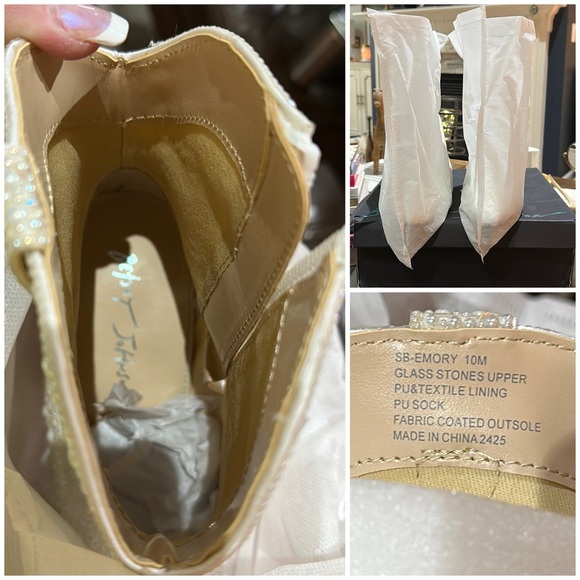 Betsey Johnson Emory Pearl Western Boot in Pearl Accent, Size 10. NIB, Unworn 🔥 - Picture 9 of 16